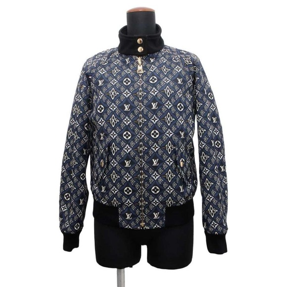 Louis Vuitton Black Since 1854 Monogram Knit Reversible Bomber Jacket - Picture 5 of 9